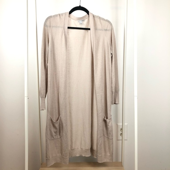 Halogen Lightweight Linen Blend Beige Cardigan Size: S - Picture 1 of 10